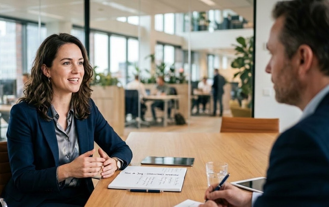 Kandidaat in gesprek